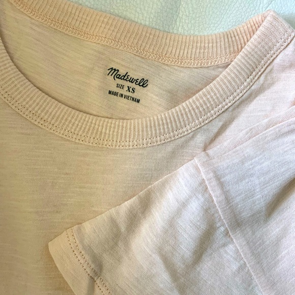 BNWT Madewell pink 100% cotton whisper tee - Picture 4 of 7